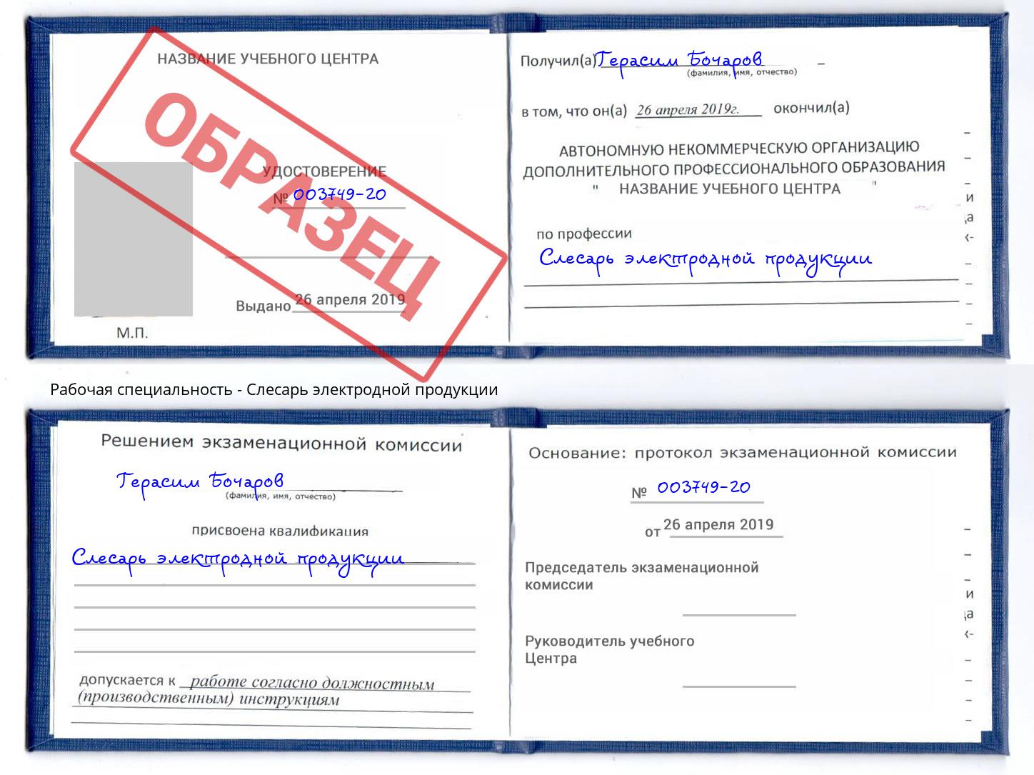 Слесарь электродной продукции Можга